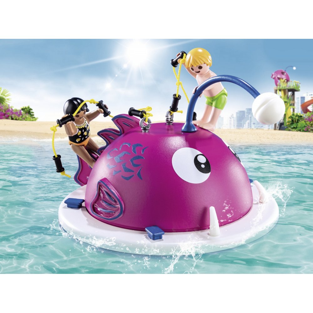 Floating inflatable park