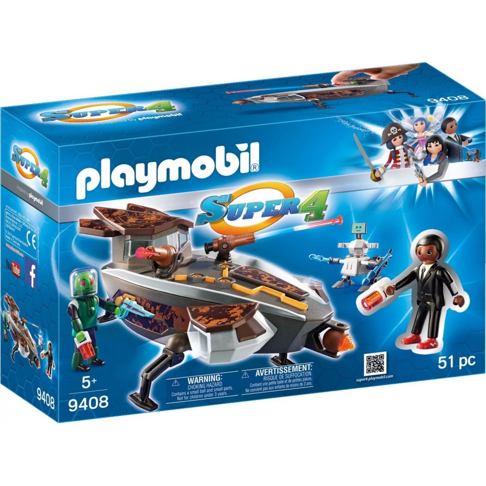 Playmobil Super4 Sykronian Space Glider with Genes