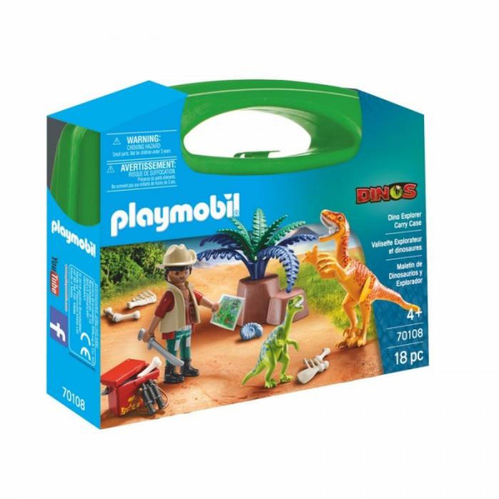 Playmobil Maxi Explorer Case And Dinosaurs