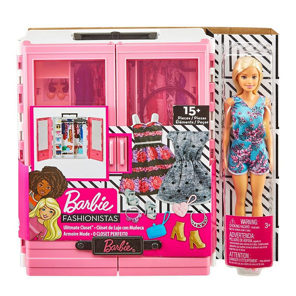 Mattel Barbie Fashionistas Barbie's Wardrobe GBK12