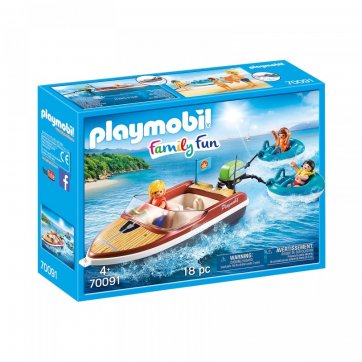 Playmobil Playmobil Family Fun Ταχύπλοο Σκάφος Με Φουσκωτές Κουλούρες 